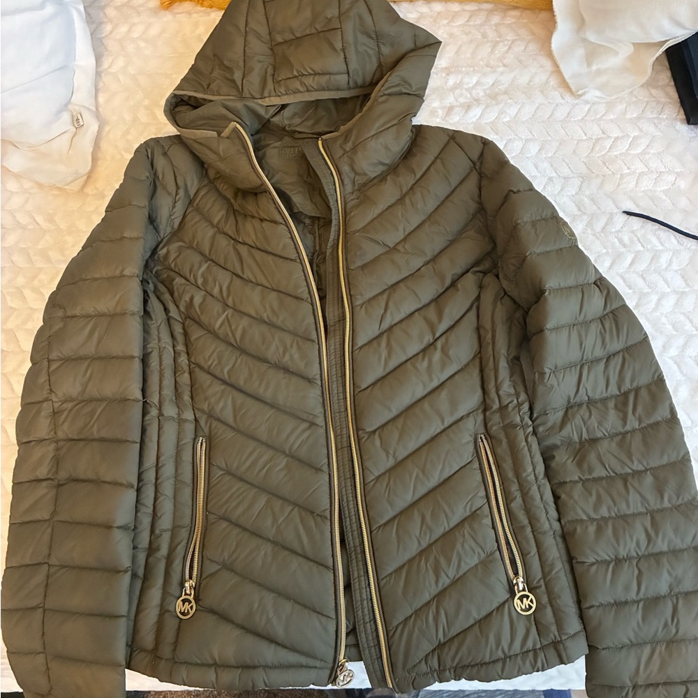 Michael Kors Olive Puffer Jacket